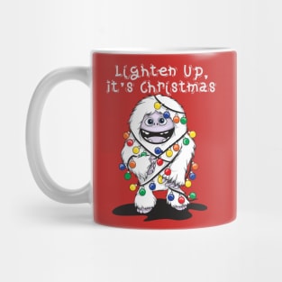 CHRISTMAS ABOMINABLE SNOWMAN YETI: Lighten Up It's Christmas Mug